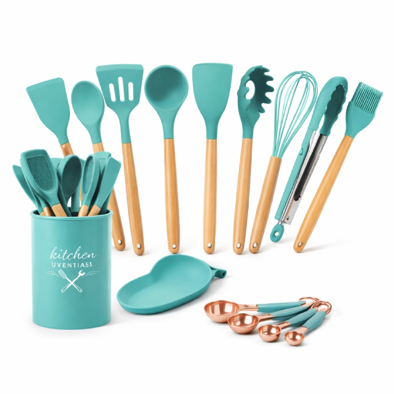 Silicone kitchen utensils set practical gift for busy moms
